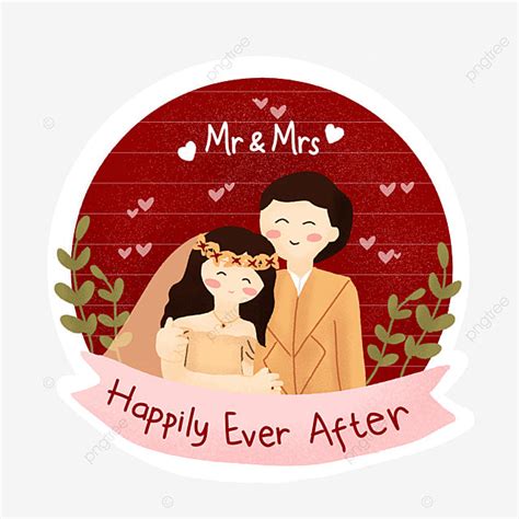 Happily Ever After Png Image Happily Ever After Couple Wedding Sticker