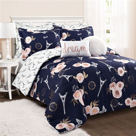 Rustic country style comforter sets in western and lodge designs. Vintage Paris Rose Butterfly Script Comforter Set ...