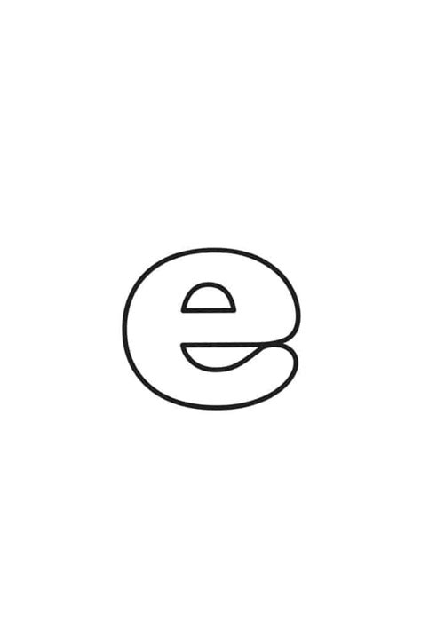 Free Printable Lowercase Bubble Letters Lowercase E Bubble Letter