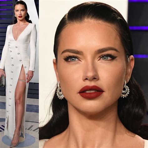 Oscars 2019 Adriana Lima In Ralph And Russo Makeup By Patrick Ta And Hair By Anthony Cristiano