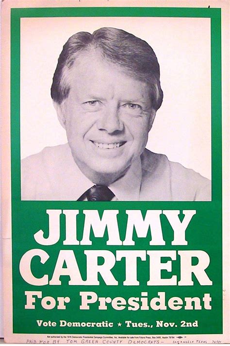 Jimmy Carter For President Jimmy Carter Campaign Poster 1976 Rpropagandaposters
