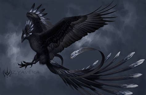 Moon Phoenix By Zyavera On Deviantart In 2021 Fantasy Creatures