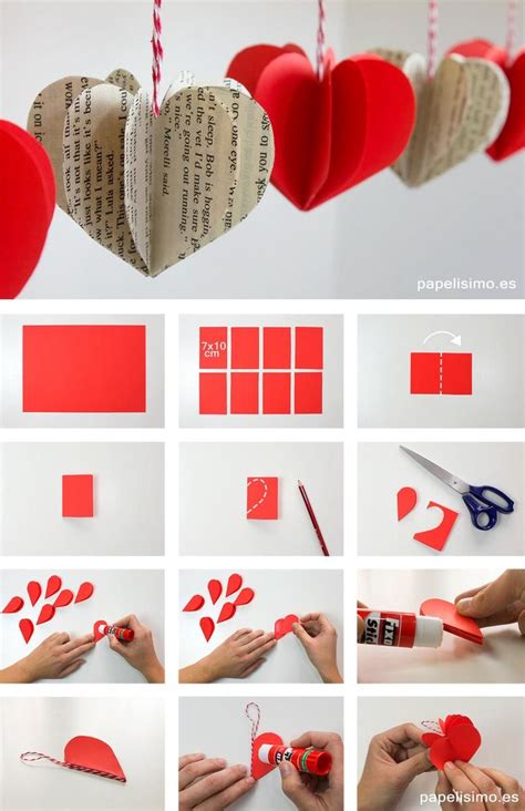 Corazones 3d De Papel How To Make Paper Hearts Manualidades