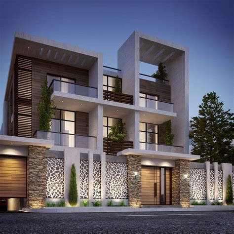 Compound Villa Type A On Behance Duplex House Design House Gate