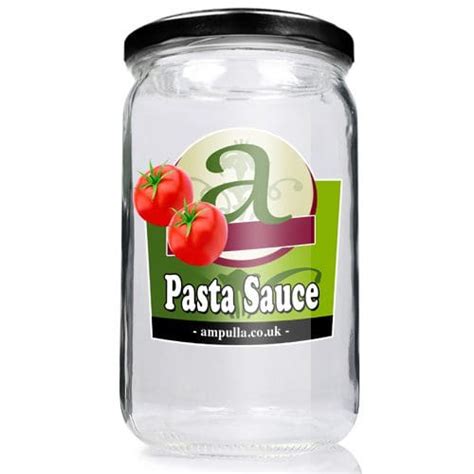 720ml Clear Glass Pasta Sauce Jar With Lid Ampulla Packaging