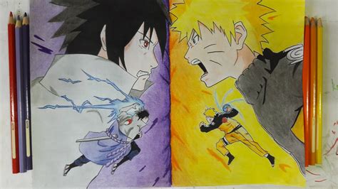 Anime Naruto Vs Sasuke Drawing Naruto Vs Sasuke Sketch By Johnny Wolf