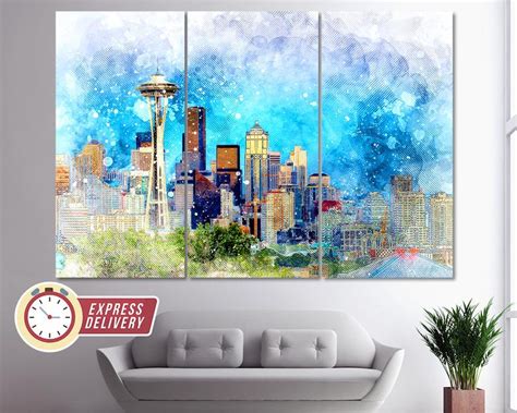 Seattle Poster Seattle Photos Spain Print Highland Cow Canvas Thing