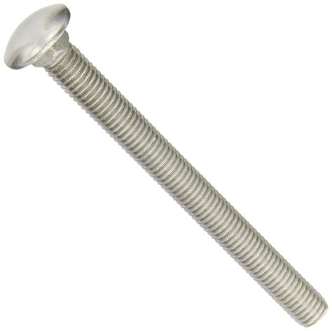 18 8 Stainless Steel Carriage Bolt Plain Finish Square Neck Round
