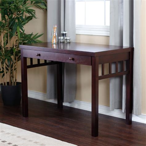 Small Mission Writing Desk Dark Cherry Kitchen And Dining