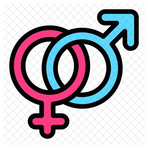 Gender Sign Icon Download In Colored Outline Style
