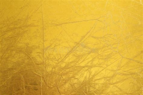 Shiny Metal Yellow Texture Background Metallic Pattern Stock Photo