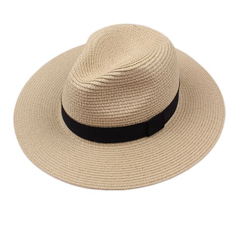 Mchoice Unisex Sun Hat Roll Up Fedora Hat Wide Sunshade Panama Summer