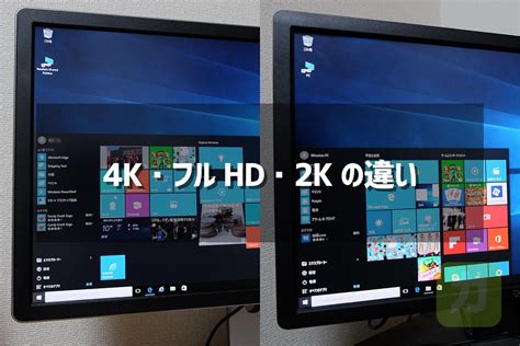 4kとフルhdディスプレイの見え方を比較！表示の綺麗さが段違い！ シンスペース