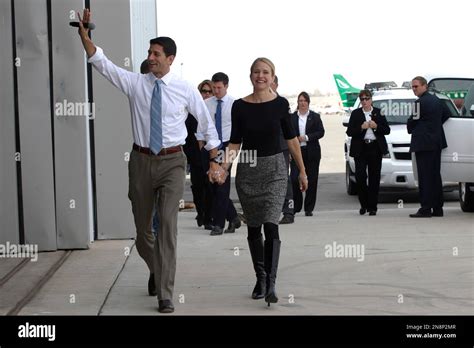 Republican Vice Presidential Candidate Rep Paul Ryan R Wis And His