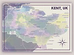 ‘Kent Map’ poster print (2018) by Joseph Halliday on Dribbble