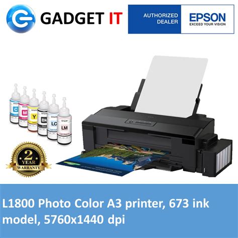 Epson L1800 Ink Tank System A3 Color Photo Printer 6 Color Look For