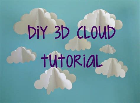 Diy 3d Cloud Tutorial Ideias Para Festas Pintar E Festa