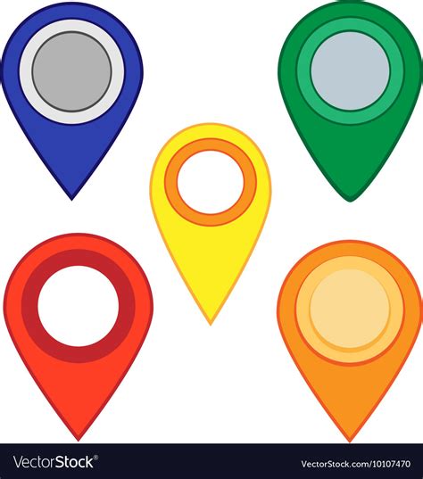 Map Pins Markers Set Royalty Free Vector Image
