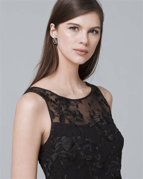 Black Lace Fit And Flare Dress White House Black Market