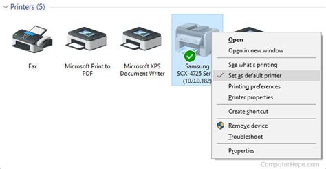 How To Set The Printer As The Default Printer In Windows