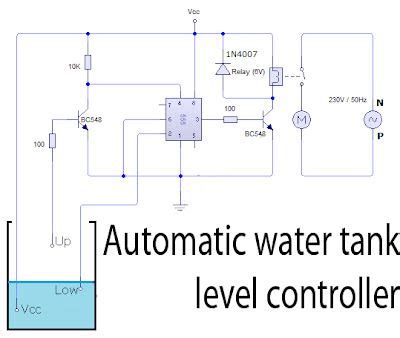 I have made the same and working fine. Automatic water tank level controller circuit Schematic Diagram | Electronics circuit, Circuit ...