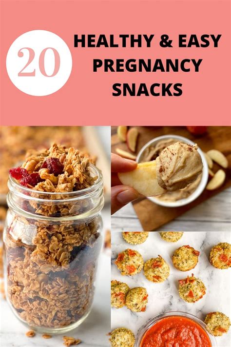 Healthy And Easy Pregancy Snacks In Mason Jars With Text Overlay That