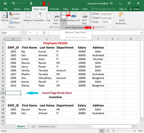 How To Insert Page Breaks In Excel Sheet Bikespor