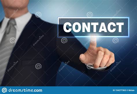 Contact Pushing Concept 3d Illustration Stock Illustration