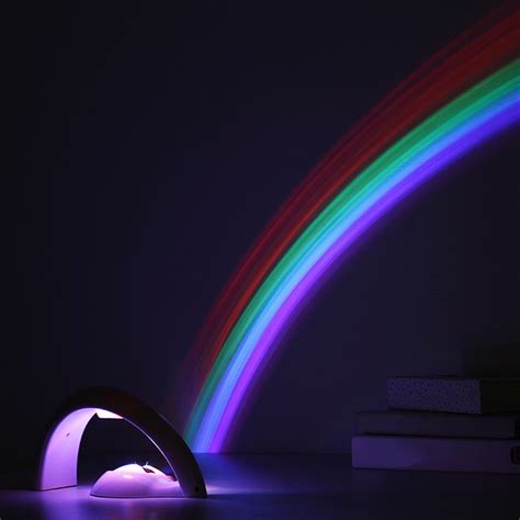 Creative 1w Led Colorful Rainbow Night Lights Romantic Rainbow Projector Lamp Coway Girlfriend