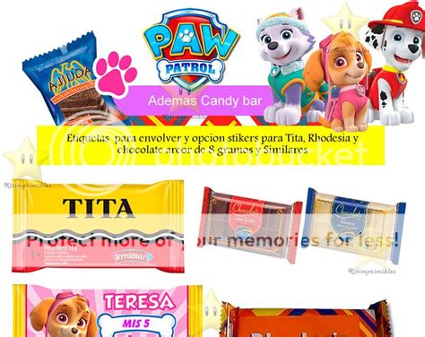 Kits Imprimibles Kit Imprimible Candy Bar Paw Patrol Nena Golosinas Y Mas