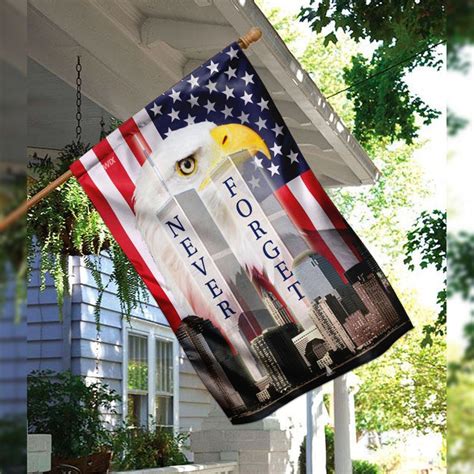 Patriot Day 911 Never Forget American Eagle Flag Garden Flag Etsy