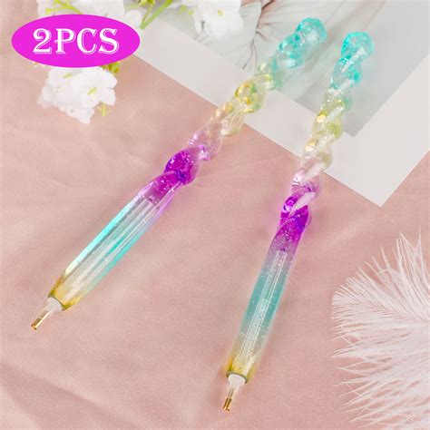 2pcs 5d Diamond Painting Tools Spiral Point Drill Pens Applied To