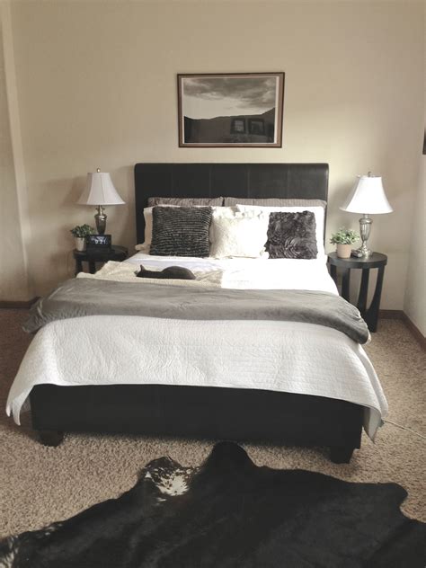 Pin By Ashley Richards On Bedrooms Black Bed Frame Bedroom Color