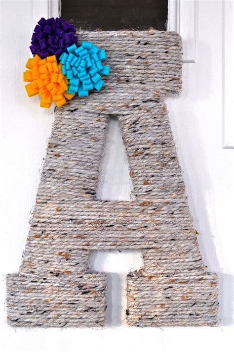 Yarn Wrapped Letter A 1500 Via Etsy Yarn Wrapped Letters