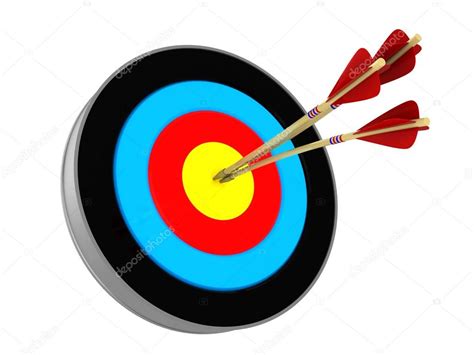 Archery Target With Three Arrows Stock Photo By ©mmaxer 121468668