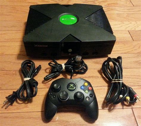 Microsoft Xbox Original Black Complete Console System Tested Works