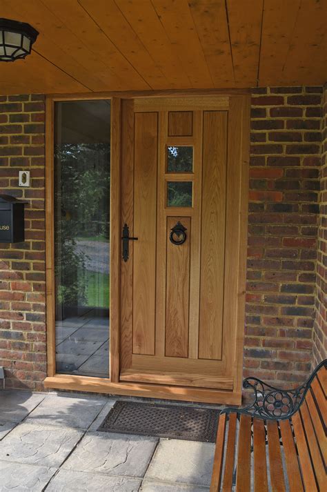 Contemporary Oak Front Door Orlestone Oak