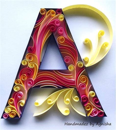 Download a free template and try quilling the lowercase letter a quilling lowercase letters can be purchased in my shop review of. A - Quilled Monogram on Behance | Quilling letters, Paper ...