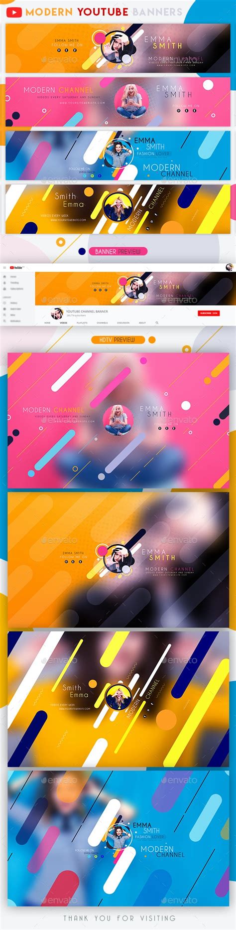 Modern Youtube Banners By Blildesign Graphicriver