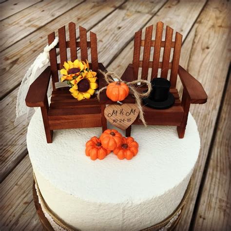 Rustic Fall Wedding Cake Toppers Wedding Cake Topper Autumn Cabin
