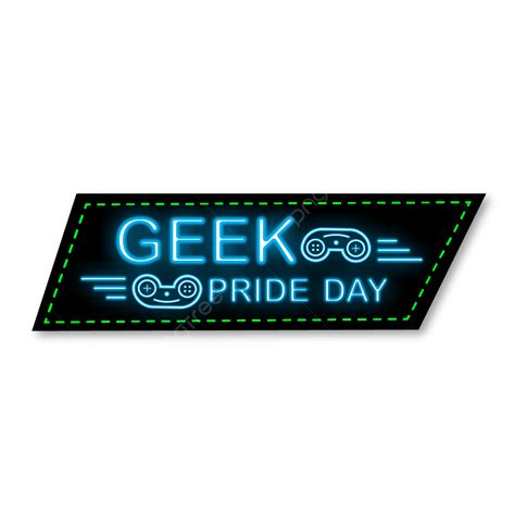 Geek Pride Vector Art Png Neon Effect Geek Pride Day Cosmo Typo
