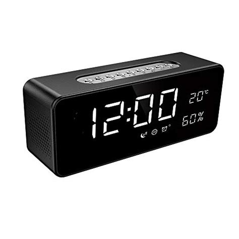 Fm Radio Alarm Clock With 8″ Dimmable Large Led Usb Charger Port