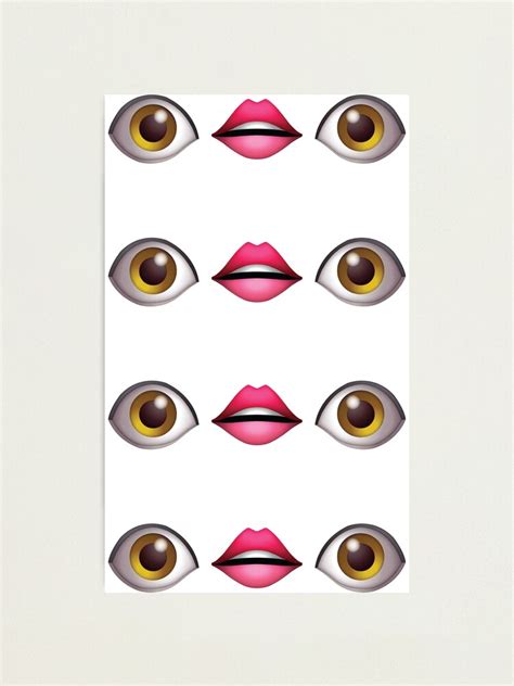 Shocked Emoji Sticker Pack Photographic Print For Sale By Yawnni