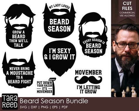 Beard Season Beard Humor Svg And Cut Files For Crafters Etsy