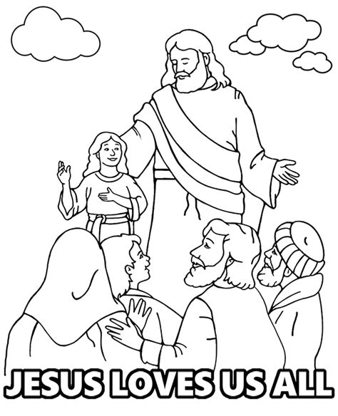 Printable Jesus Coloring Page To Print Coloring Library