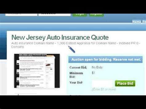 Join online auction now or call +1 416.900.3303 ext: New Jersey Auto Insurance Quote Domain For Sale - YouTube