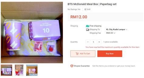 The bts meal will first be available in. Malaysians Are Reselling Their McDonald's BTS Meal Packaging