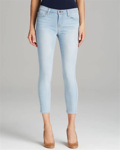 Lyst J Brand Jeans Mid Rise Capri In Eventide In Blue