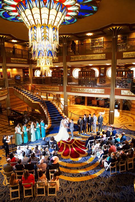 Katrina And Joshs Ceremony In The Atrium Aboard The Disney Dream Disney