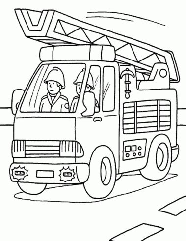coloriage camion pompier  imprimer  colorier dessin